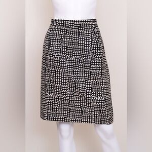Christian Lacroix Vintage Polka Dot Knee Length Skirt Made in France Sz 42